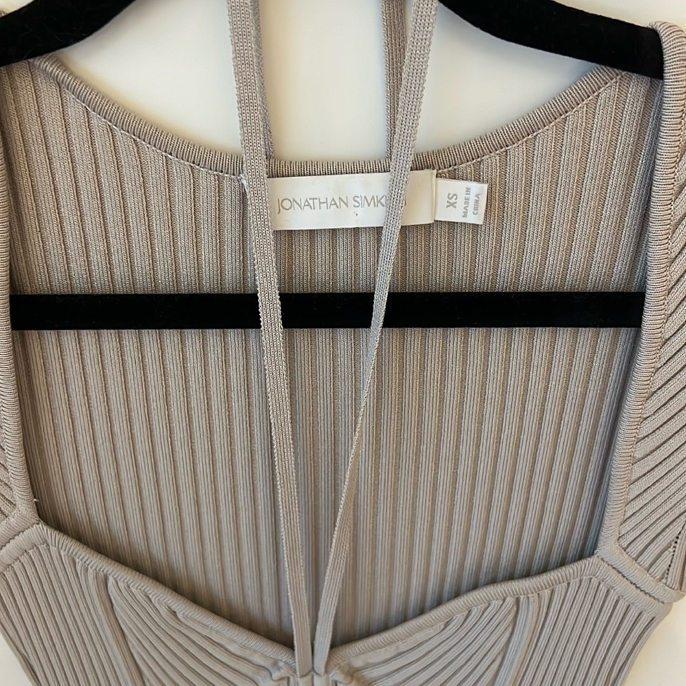 Jonathan Simkai fitted rib dress